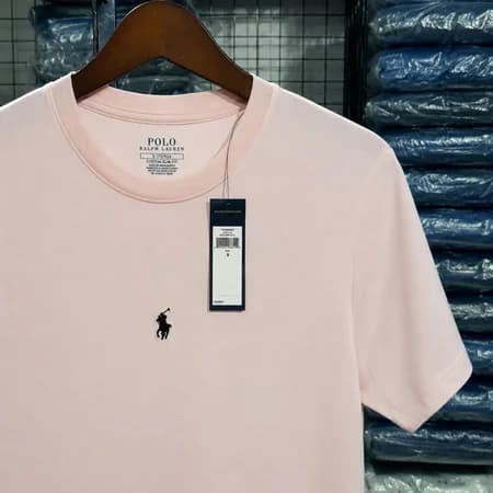 Camiseta Basica Ralph Lauren Centro cor Rosa Bebe — imagem 1 de 1