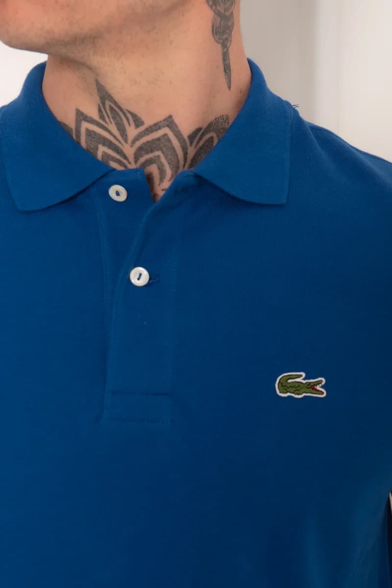 Polo Basica Lacoste Cor Azul Royal — imagem 1 de 3